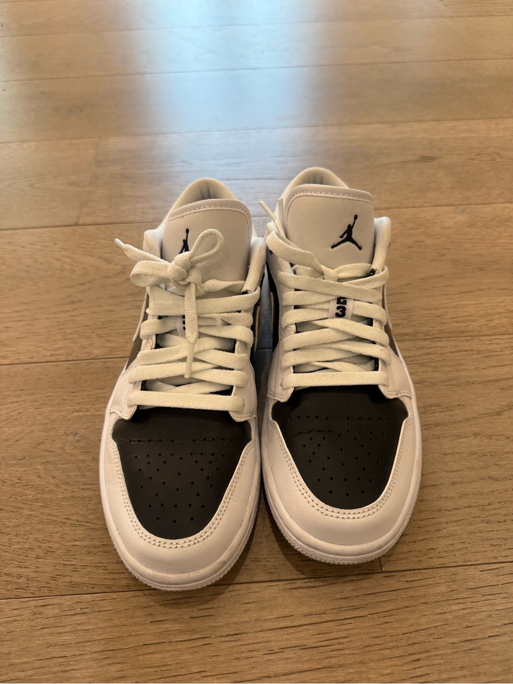 Jordan Men’s Low Top Sneakers - Black/White - Picture 2 of 5